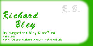 richard bley business card